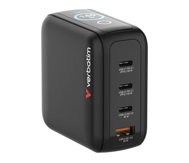 Verbatim Mini GaN Charger 140W with Display - 1484071 - zdjęcie 3